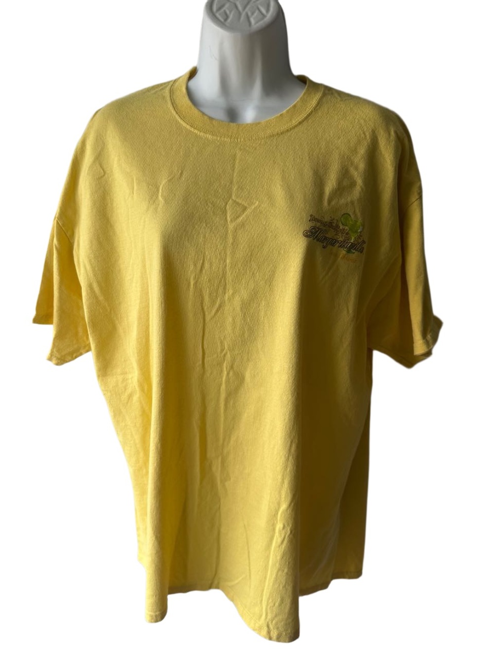 Margaritaville Jimmy Buffett San Antonio Yellow T Shirt 5 O’Clock Somewhere M